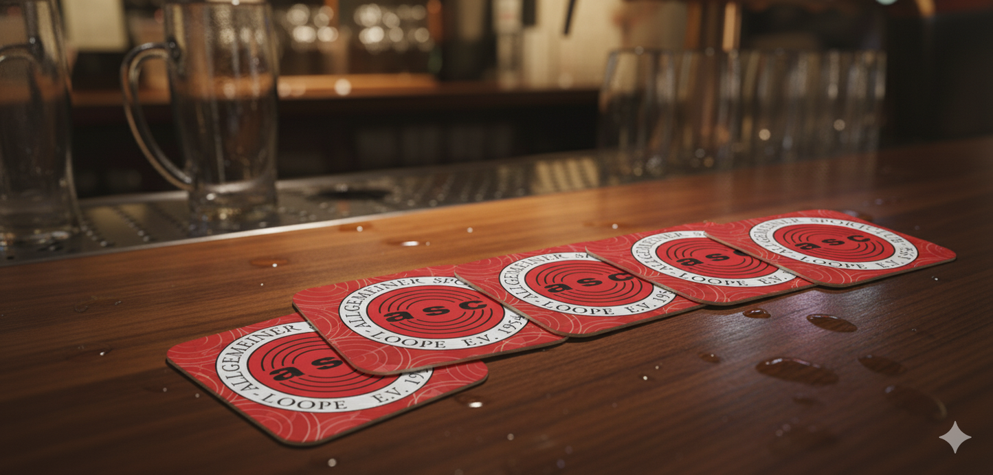 Bierdeckel quadratisch (Topseller), 4/4-farbig beidseitig bedruckt ( 200 Stück)