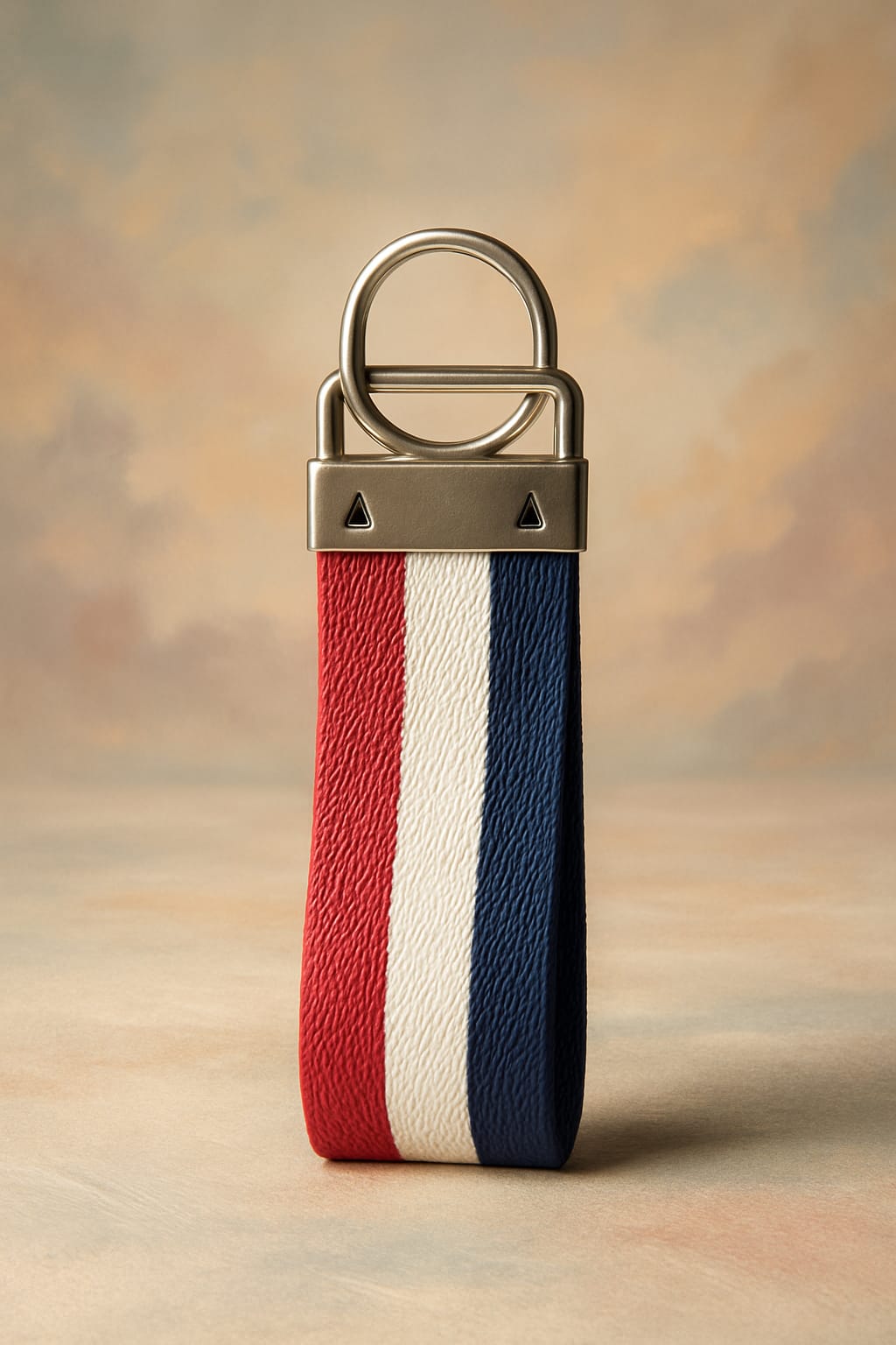 Schlüsselanhänger im Tricolor-Design – Rot, Weiß & Blau