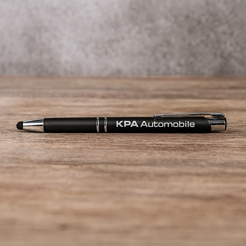 PREMIUM Metall-Kugelschreiber Touchpen mit beidseitiger Lasergravur (20 Stück)