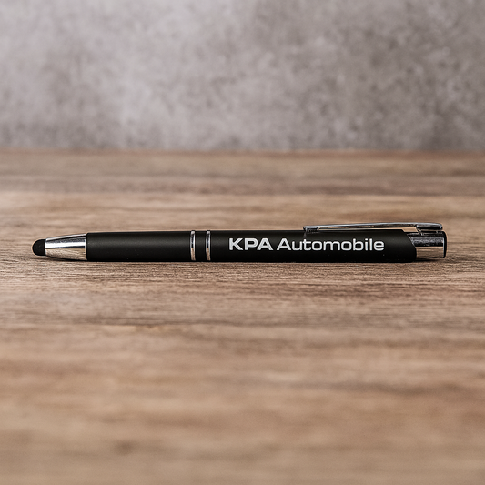 PREMIUM Metall-Kugelschreiber Touchpen mit beidseitiger Lasergravur (20 Stück)