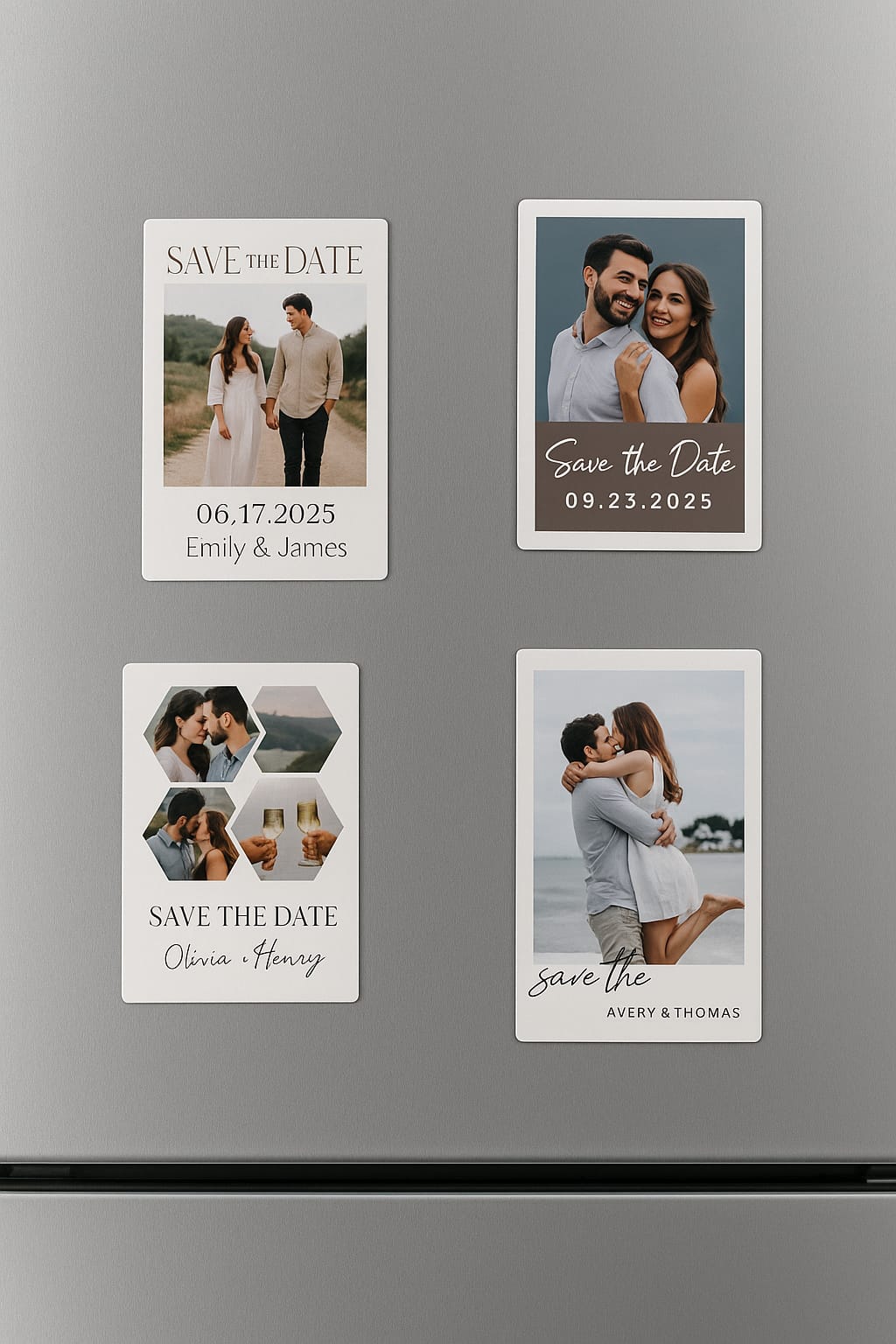 Save-the-Date Magnetkarten – Persönliche Einladung mit Stil (4 Stück)