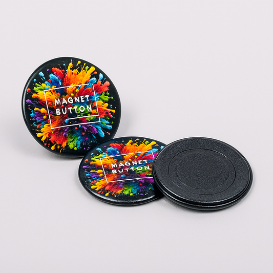 Hochwertiger Magnetbutton Ø 55 mm, 4/0 farbig einseitig bedruckt (50 Stück)